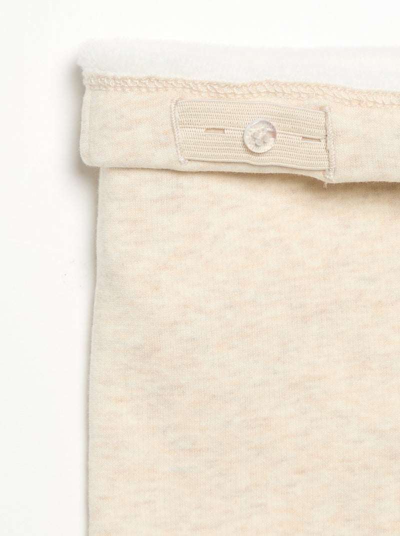 Legging de moletão Bege - Kiabi