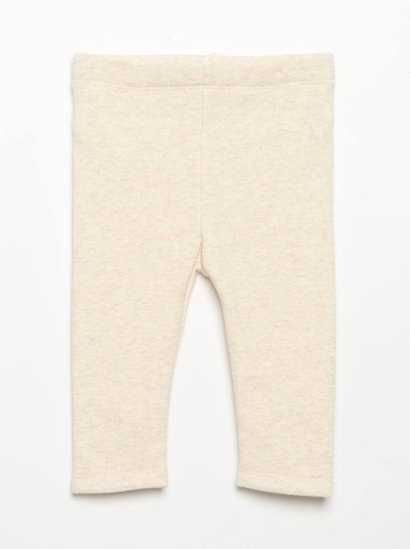 Legging de moletão Bege - Kiabi