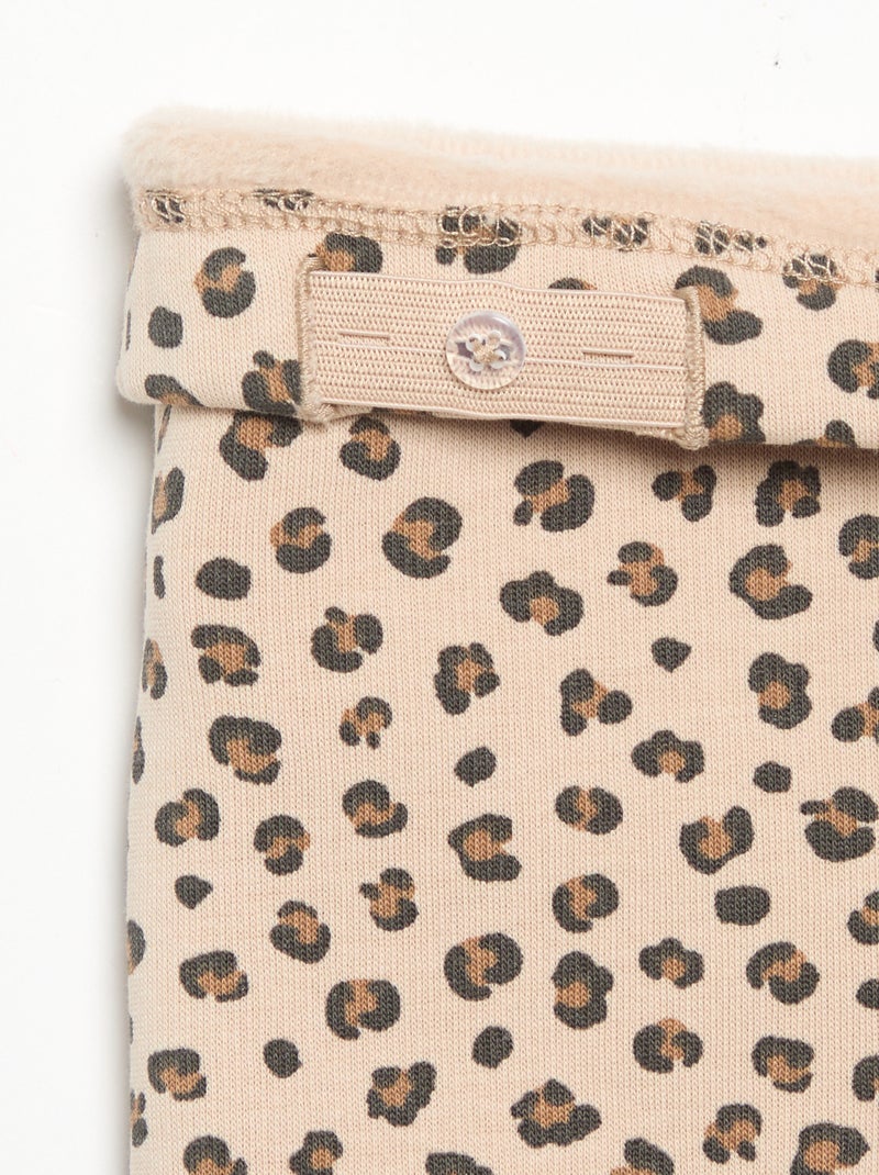 Legging de moletão Bege - Kiabi