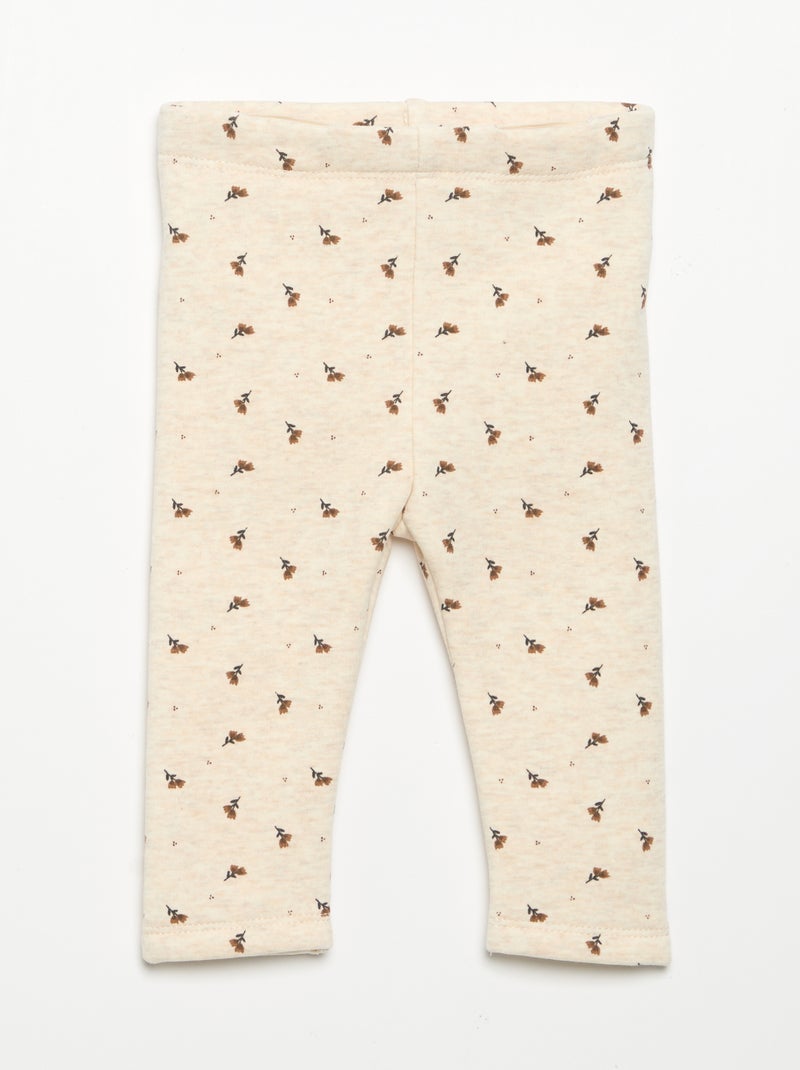 Legging de moletão Bege - Kiabi