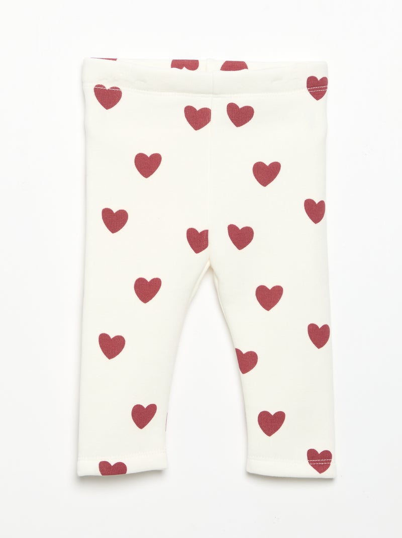 Legging de moletão Branco - Kiabi