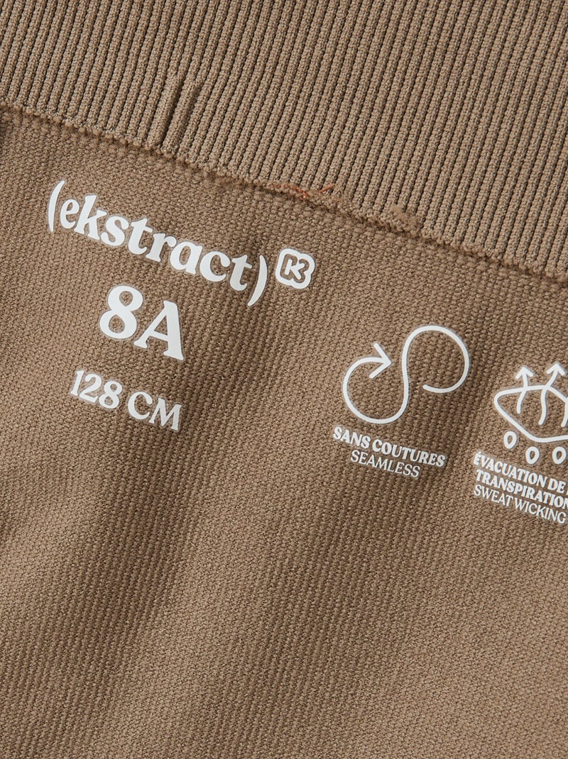 Legging desportiva canelada - (ekstract) Bege - Kiabi