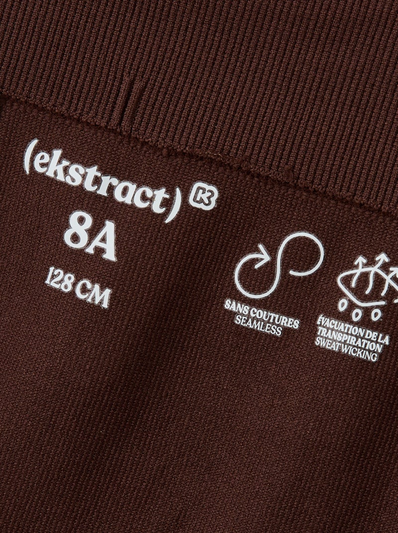 Legging desportiva canelada - (ekstract) Castanho - Kiabi