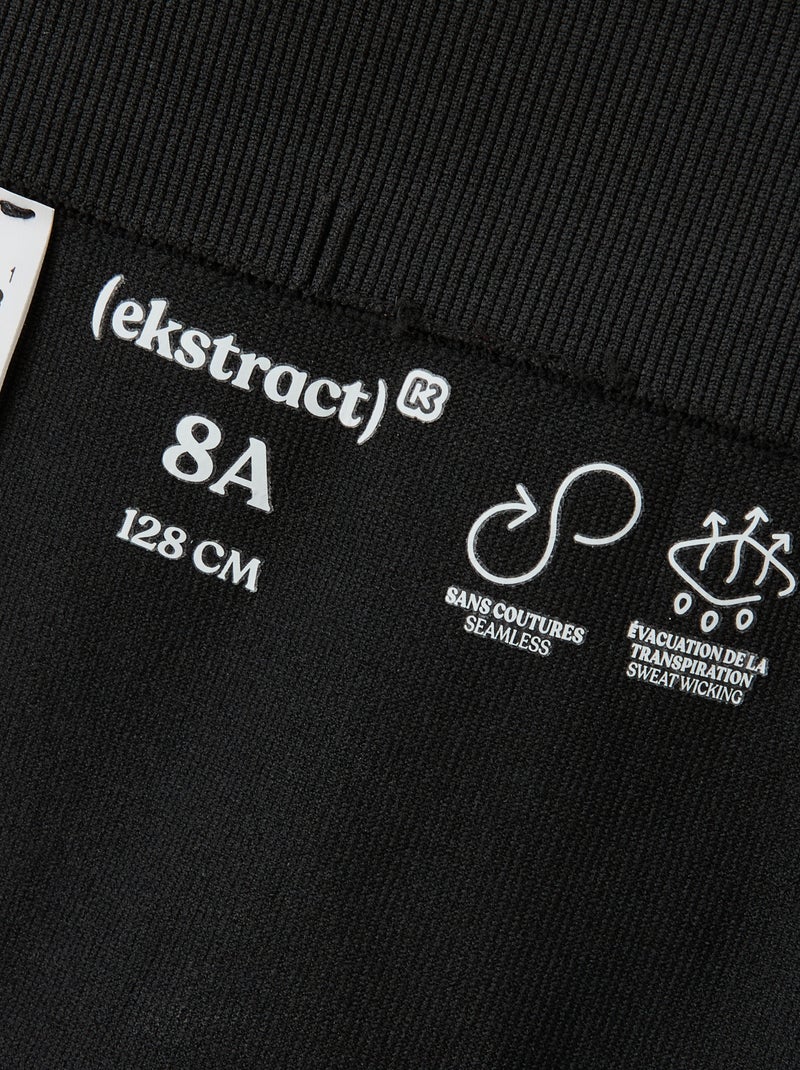 Legging desportiva canelada - (ekstract) Preto - Kiabi