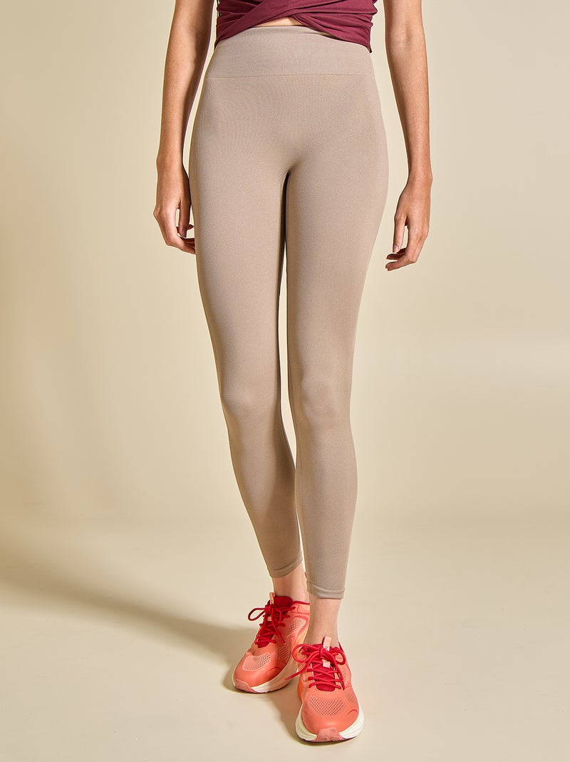 Legging desportivo canelado - (ekstract) Bege - Kiabi