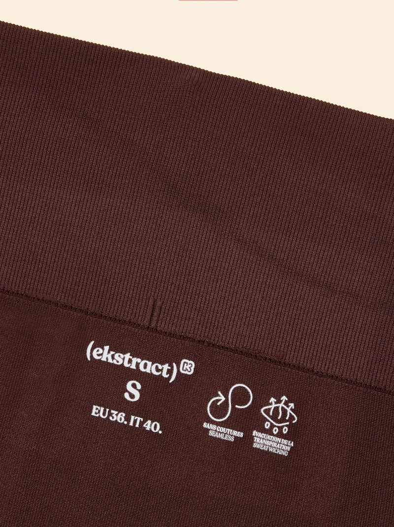 Legging desportivo canelado - (ekstract) Castanho - Kiabi