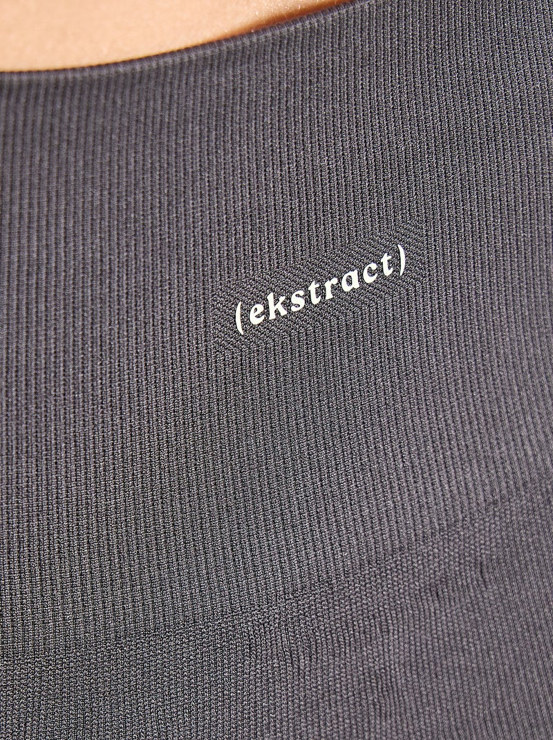 Legging desportivo canelado - (ekstract) Preto - Kiabi