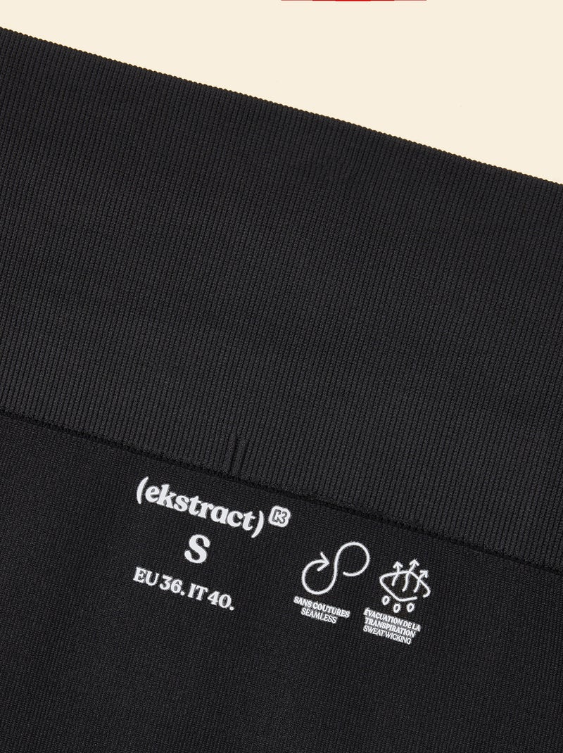 Legging desportivo canelado - (ekstract) Preto - Kiabi