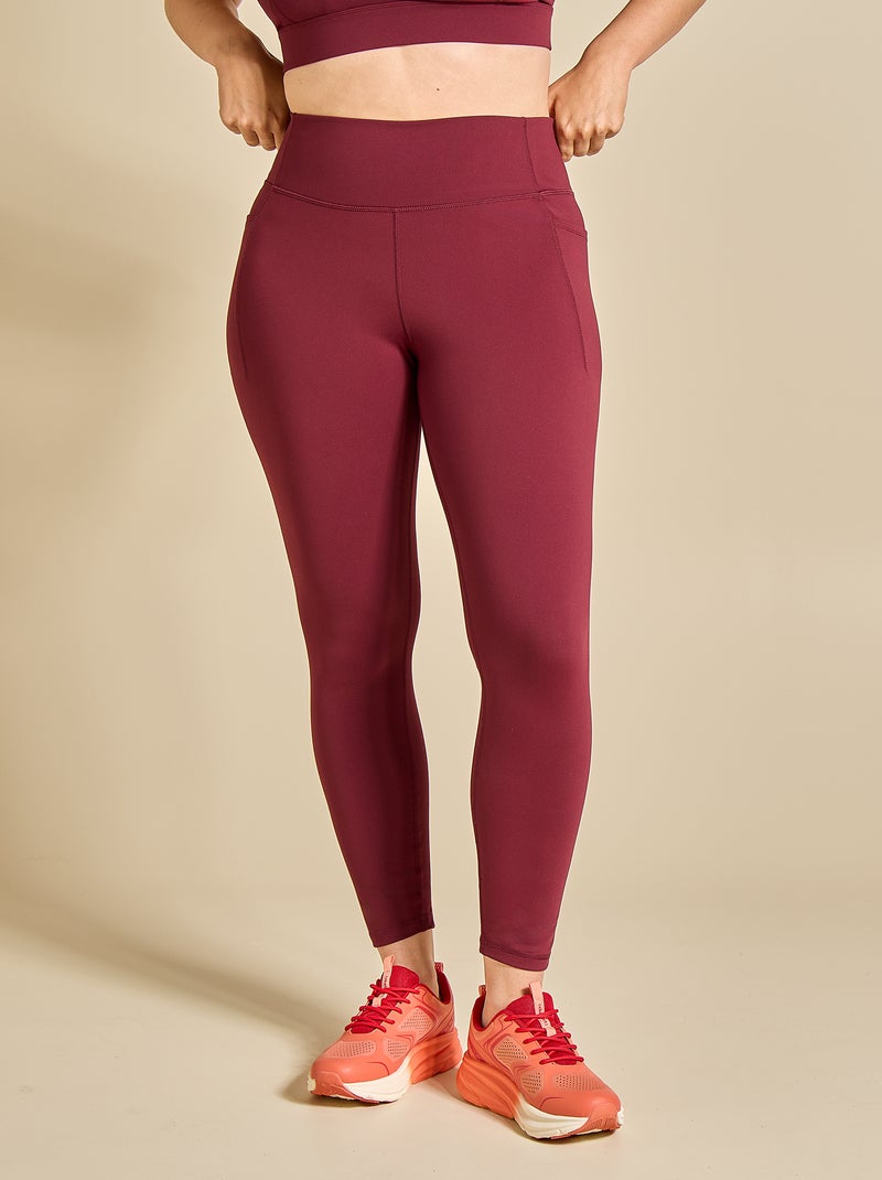 Legging desportivo com bolsos - (ekstract) Bordeaux - Kiabi
