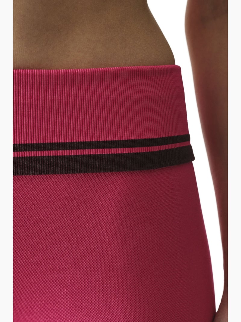 Legging dobrável de cintura alta penti Rosa-fluo/Solinotes - Kiabi