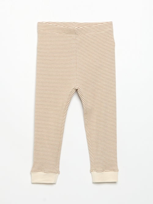 Legging em malha canelada - Kiabi