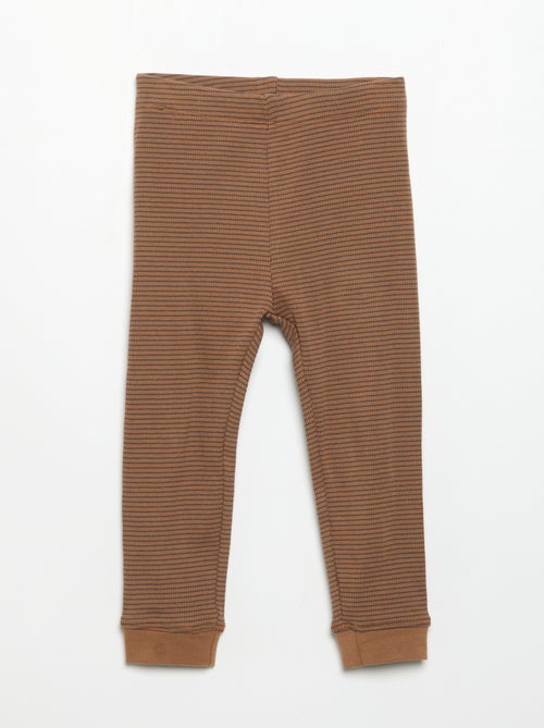Legging em malha canelada - Kiabi