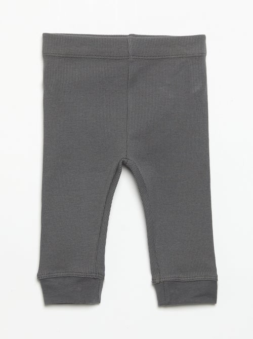 Legging em malha canelada - Kiabi
