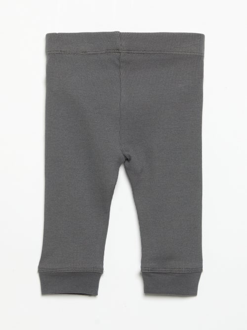 Legging em malha canelada - Kiabi