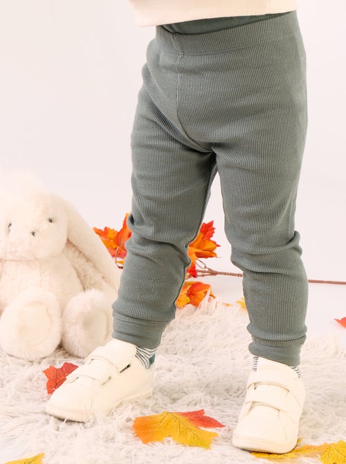 Legging em malha canelada - Kiabi