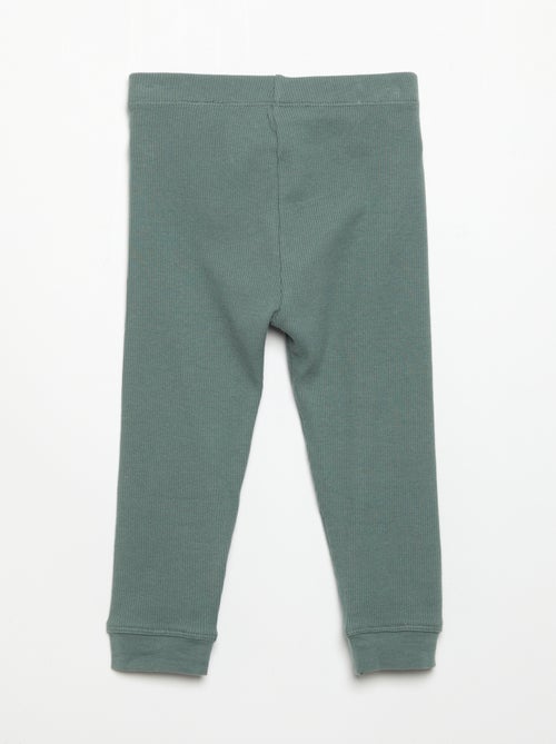 Legging em malha canelada - Kiabi
