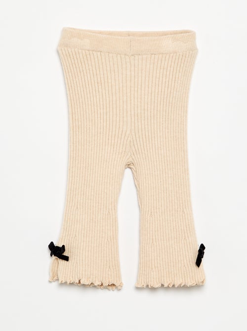 Legging em malha compacta canelada - Kiabi