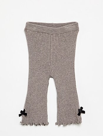 Legging em malha compacta canelada