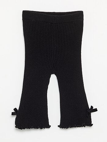 Legging em malha compacta canelada