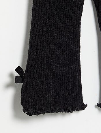 Legging em malha compacta canelada