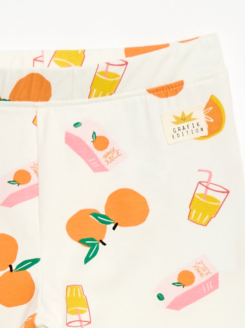 Legging estampado - Grafik Edition Branco - Kiabi