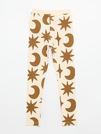 Legging estampado em malha canelada