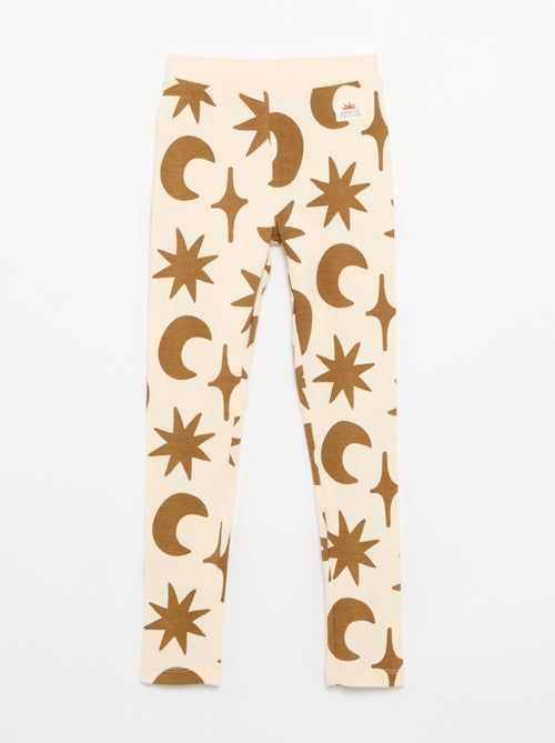 Legging estampado em malha canelada - Kiabi