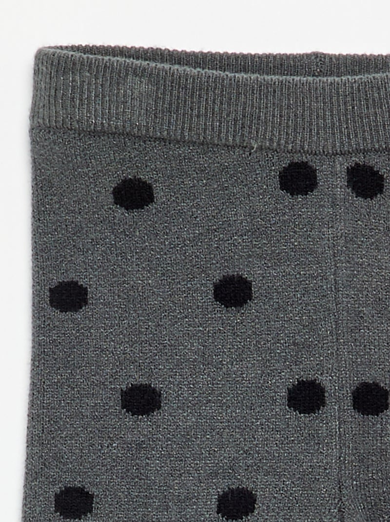 Legging estampado em malha compacta Cinza - Kiabi