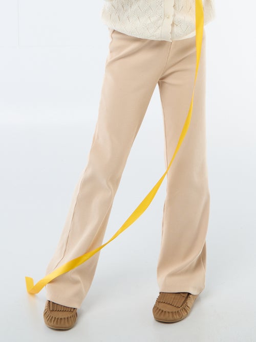 Legging flare canelado - Kiabi