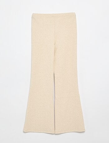 Legging flare em rib