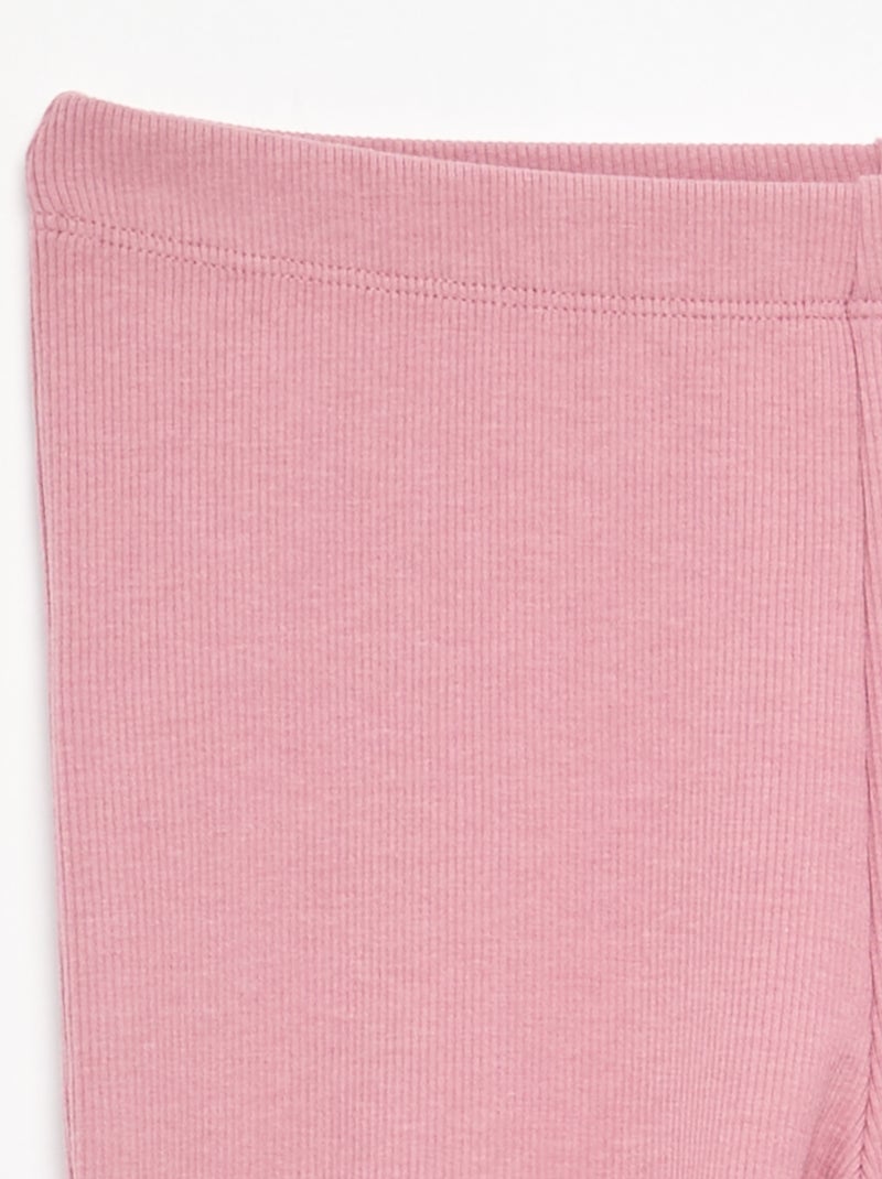 Legging flare em rib Rosa - Kiabi