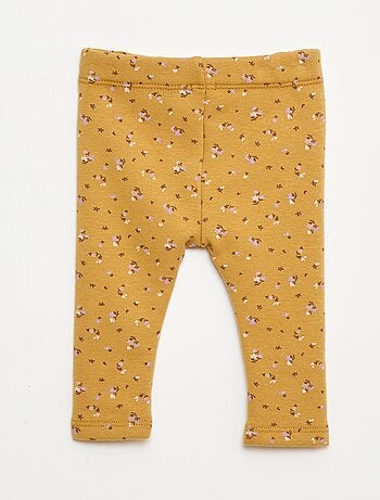 Leggings forrados em fleece com laço