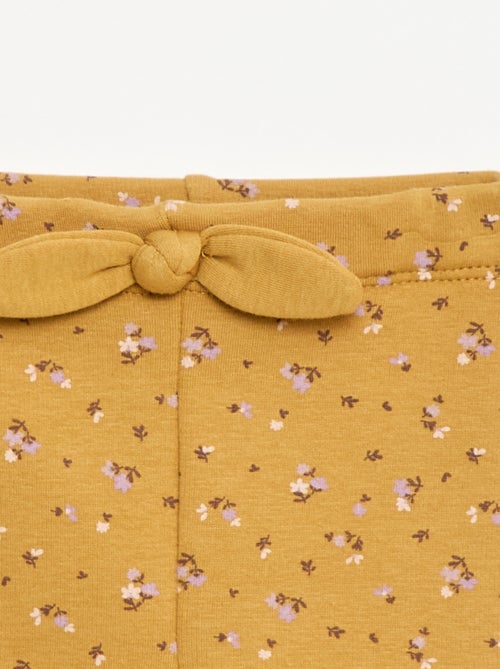 Legging forrado em moletom com laço - Kiabi