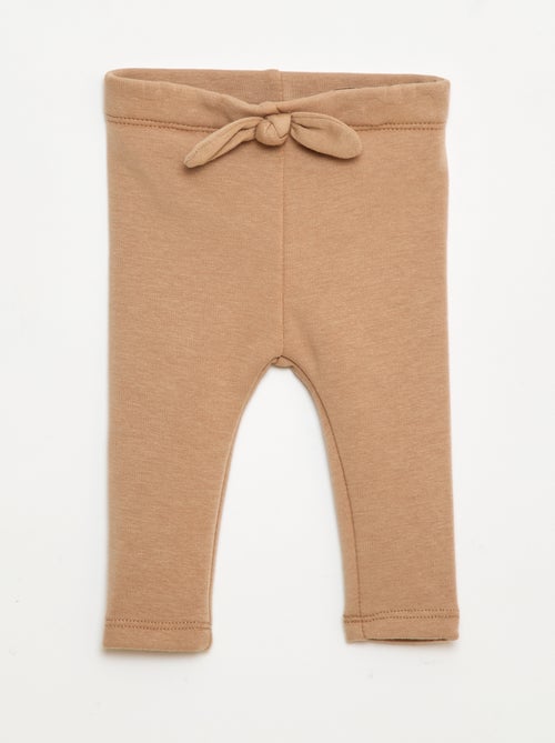 Legging forrado em moletom com laço - Kiabi