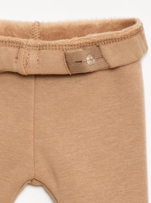 Legging forrado em moletom com laço - Kiabi