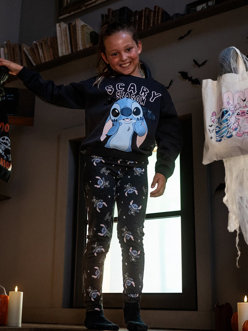 Legging 'Halloween' 'Disney' 'Stitch' Preto - Kiabi