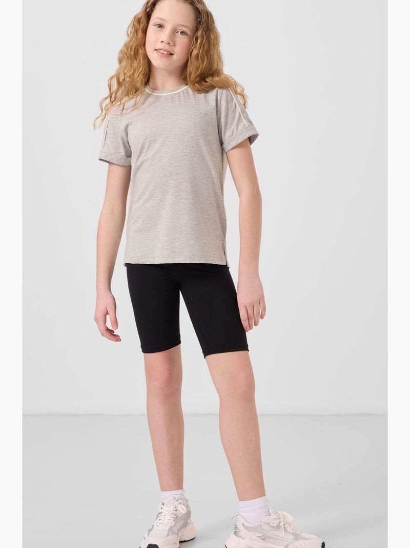 Legging infantil tommy Preto Cinza - Kiabi