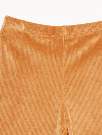 Legging largo em veludo