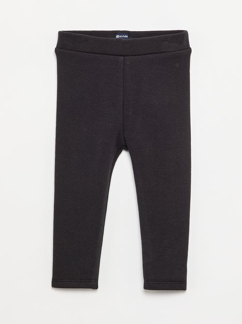 Legging liso de malha cardada - Kiabi
