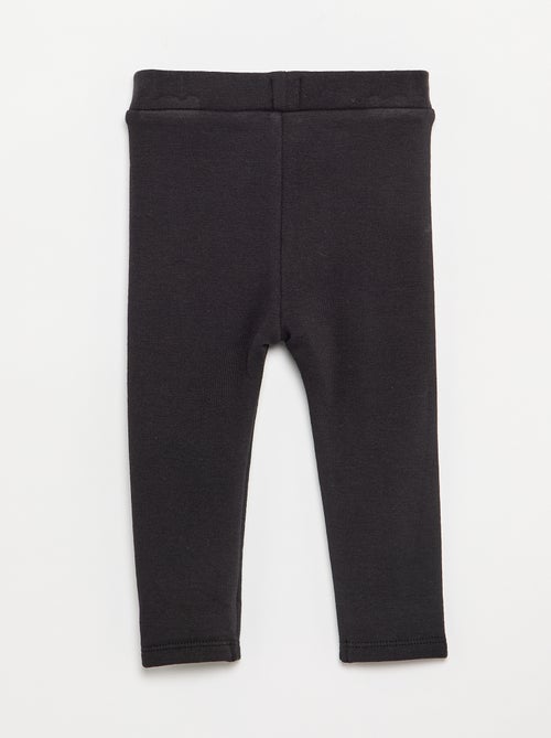 Legging liso de malha cardada - Kiabi
