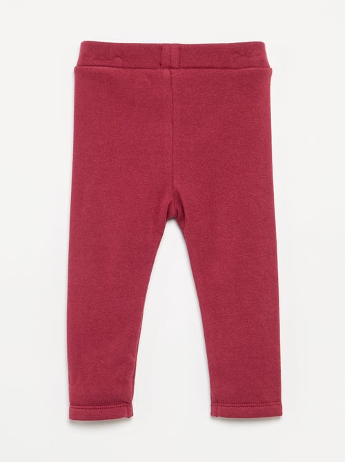 Legging liso de malha cardada - Kiabi