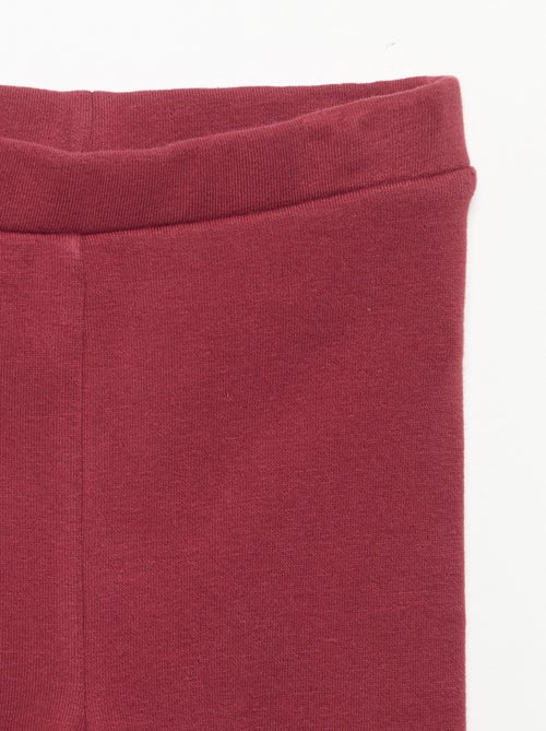 Legging liso de malha cardada - Kiabi