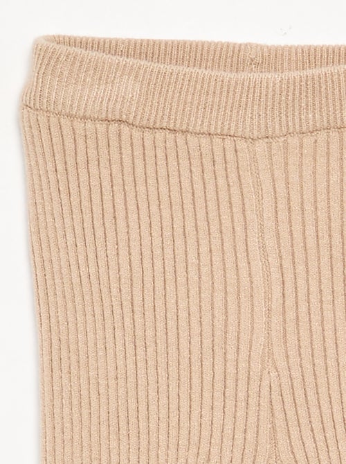 Legging liso em malha canelada - Kiabi Legging liso em malha canelada - Kiabi