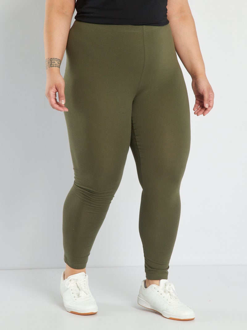 Legging longo algodão strech CAQUI - Kiabi