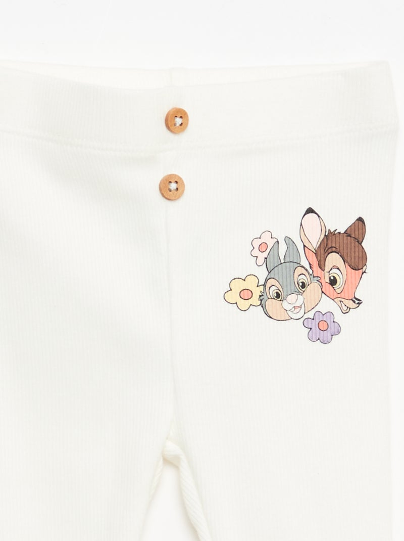 Legging 'Minnie' 'Disney' canelado Branco - Kiabi