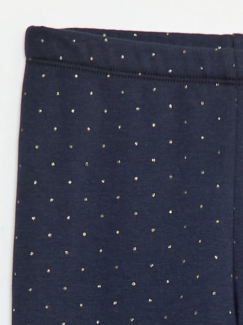 Legging quente com estampado e interior em veludo - Kiabi