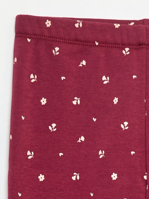 Legging quente com estampado e interior em veludo - Kiabi