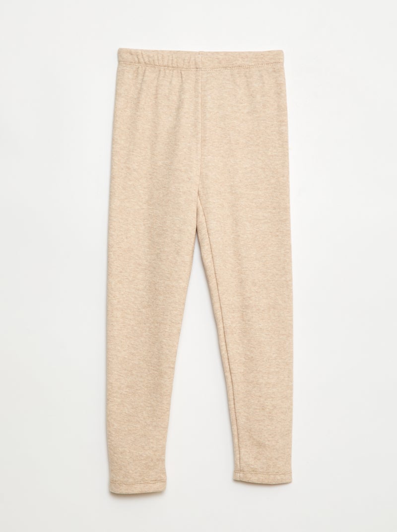 Legging quente interior em veludo Bege - Kiabi