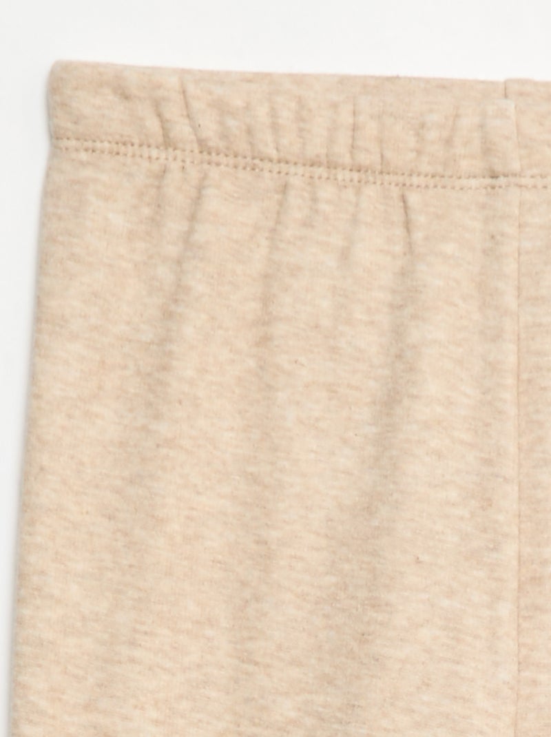 Legging quente interior em veludo Bege - Kiabi