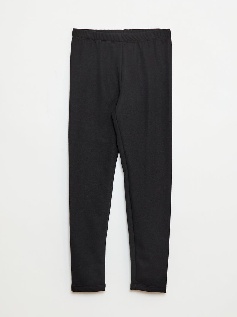 Legging quente interior em veludo Preto - Kiabi